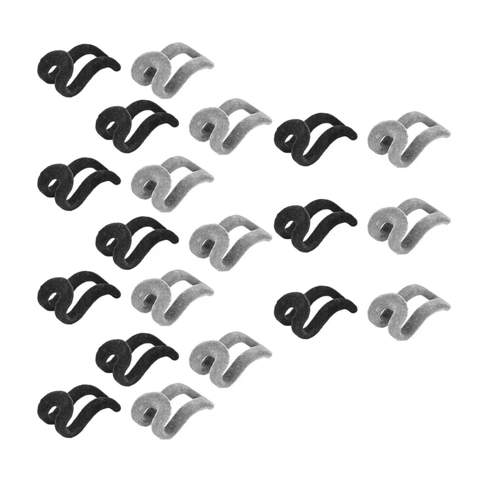 Clothes Hanger Connector Hooks 30pcs Flocking Clothes Hooks Hanger Connection Hook for Space Saving Wardrobe Organization Closet Rack for Wardrobe Closet Organizer