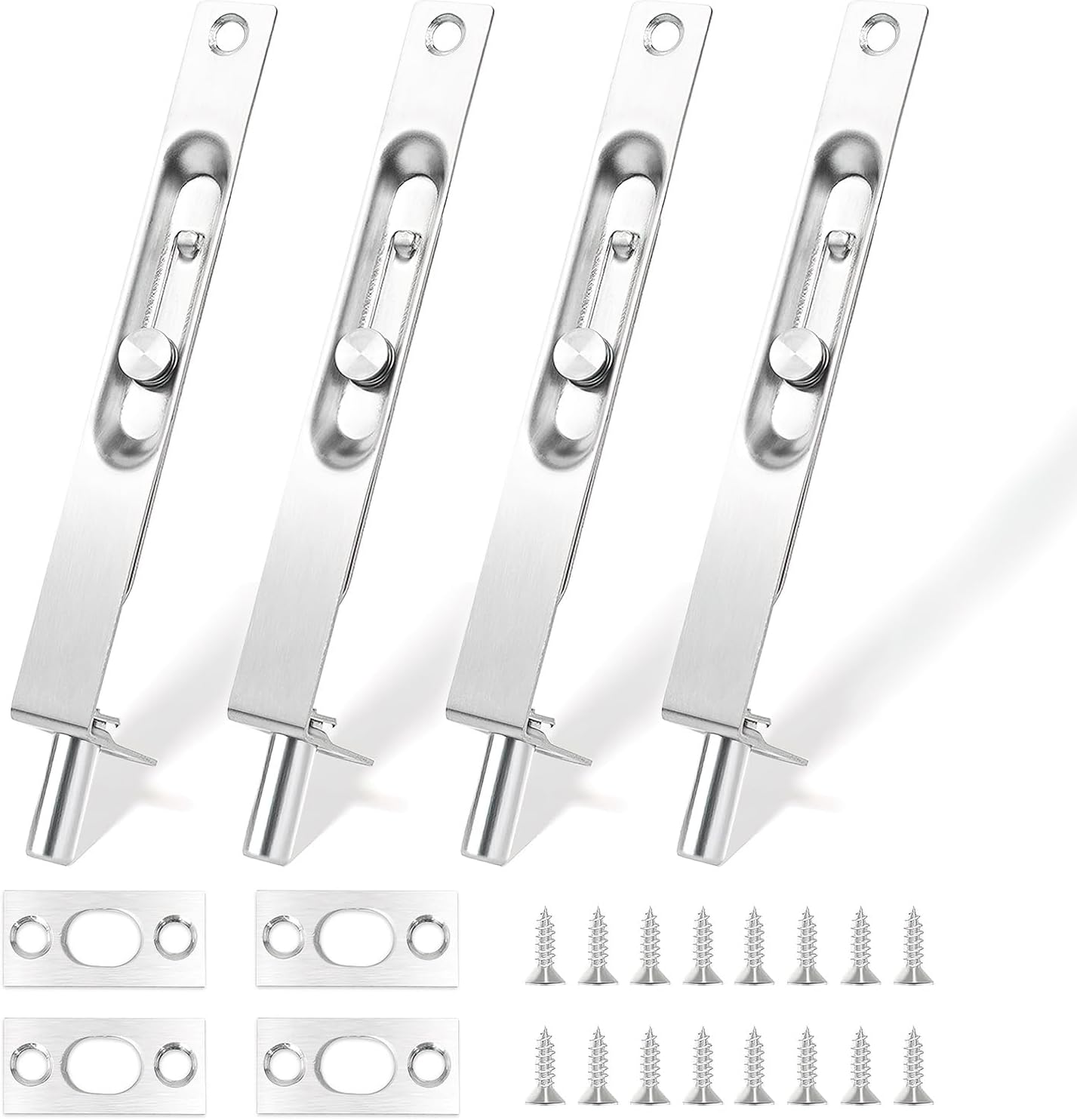 4 PCS Flush Bolt, 6 Inch Stainless French Door Lock, Door Latches for ...