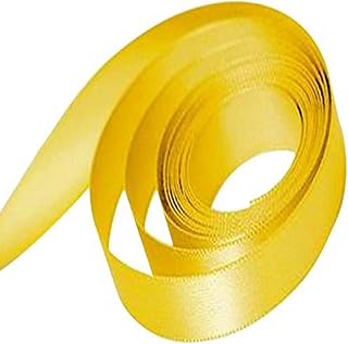 Papillon Single Face Satin Ribbon, 5/8" Wide X 100 Yards, Yellow Gold