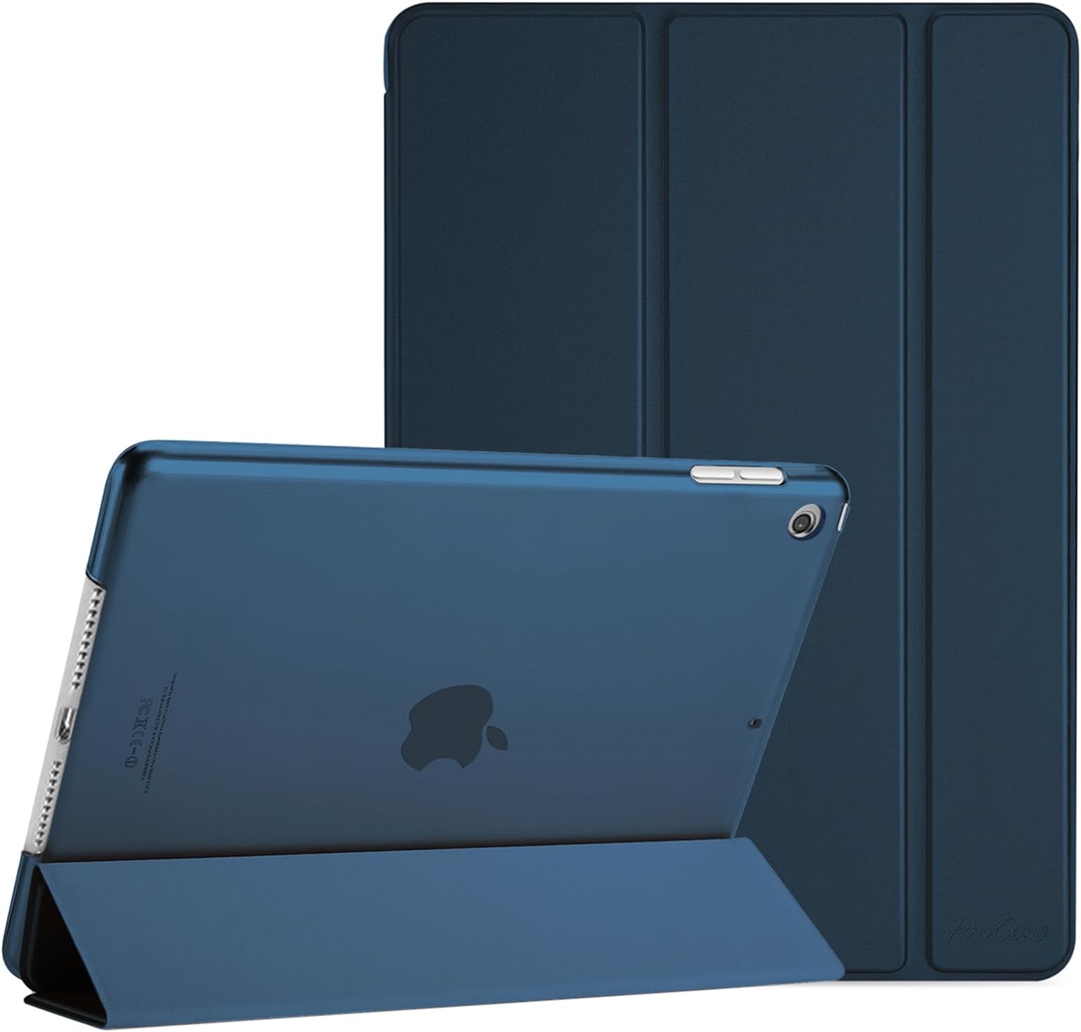 iPad 10.2 Case 9th Gen 2021/ iPad 8th Gen 2020/ 7th Gen 2019, Slim Stand Hard Back Shell Protective Smart Case Auto Wake/Sleep Cover for 10.2 Inch iPad 9/8/7 -Navy