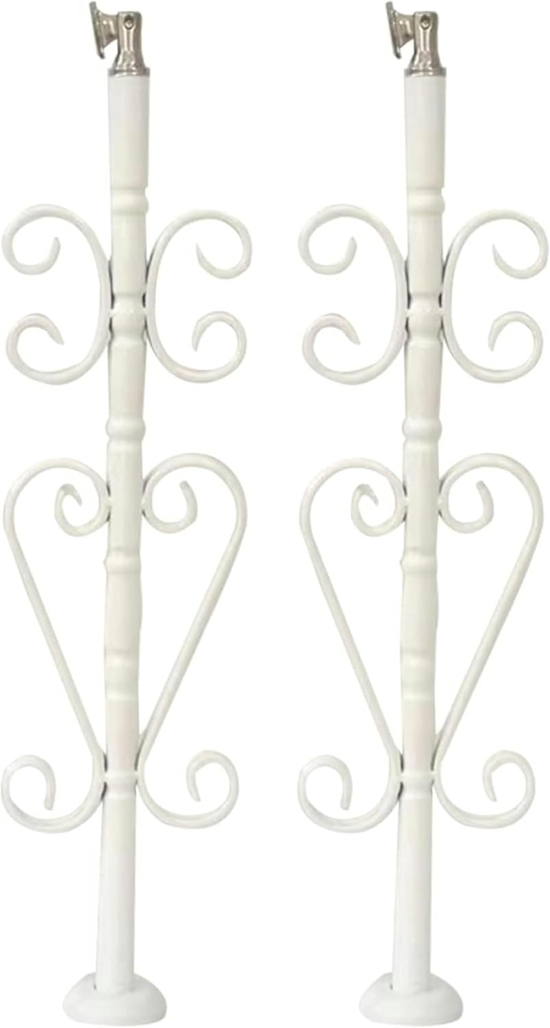 Black Stair Railing Metal Balusters, Modern Deck Baluster Column Horizontal Bar Post, for Interiors Staircase Lofts Home Villas, 85cm/ 33.5 Inch Tall