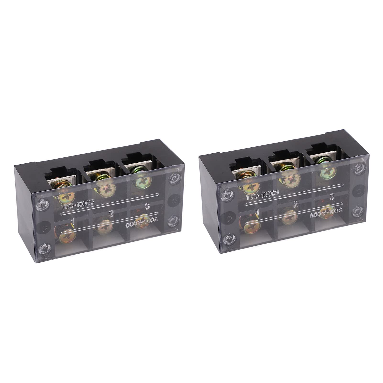 Terminal Block, 100A 600V High Temperature Corrosion Resistant Terminal Block for Home; (3 Positions)