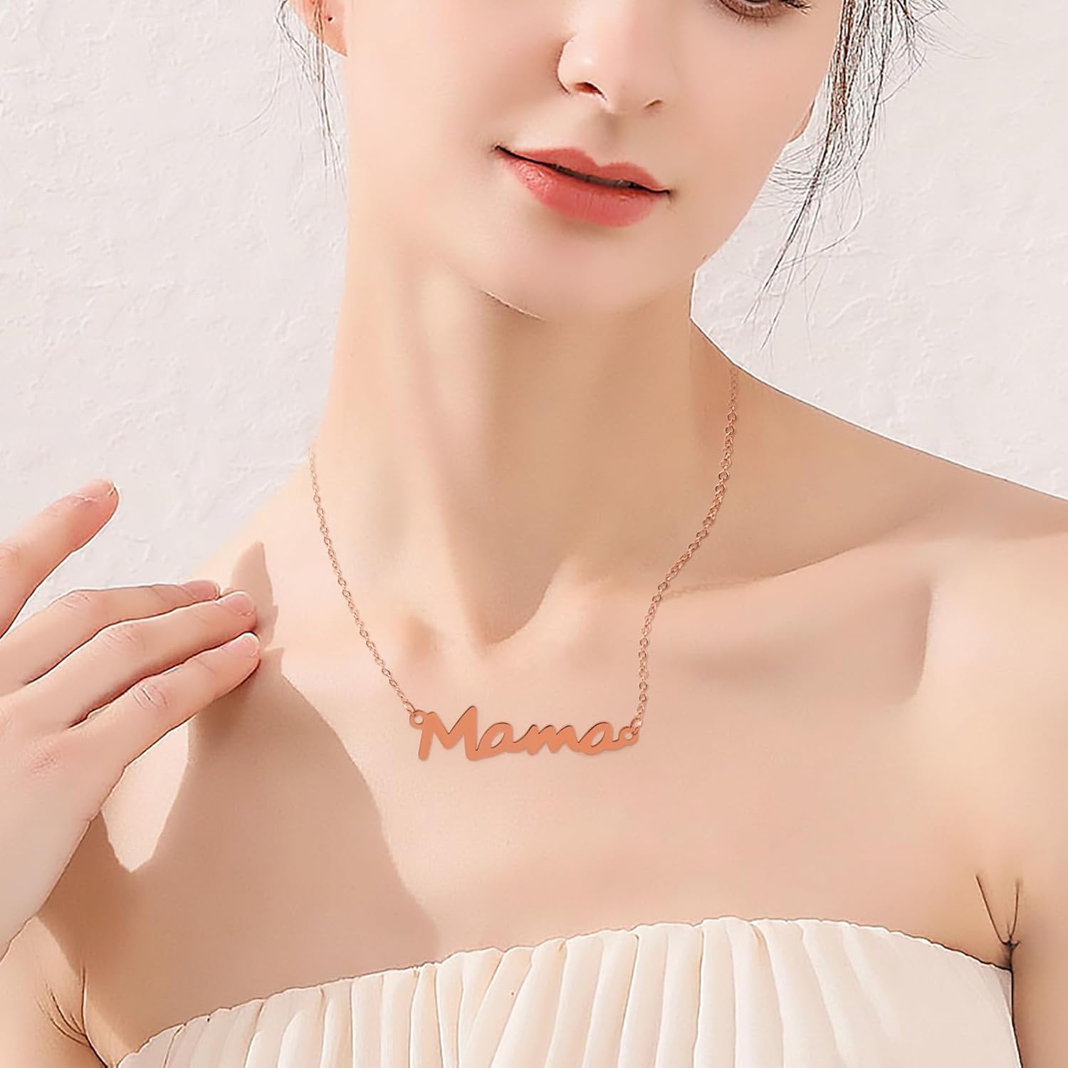 Mama Necklace For Women-Silver, Gold & Rose Gold Mom Jewelry For Women, Gifts For New Mom, Birthday Gift For Mom, Expecting Mom Gift For Pregnant Friend, Mom To Be Gifts With Cards - Image 5