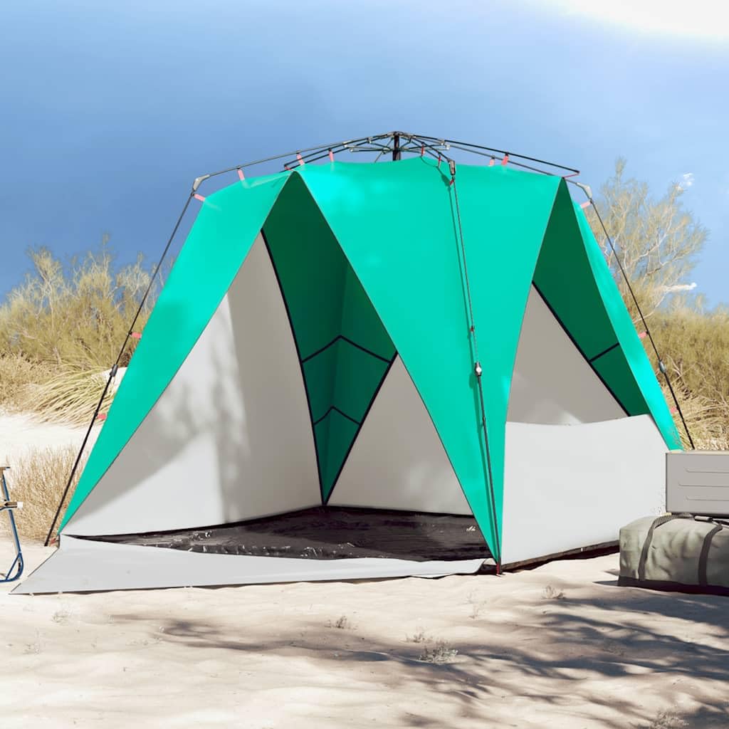 Tenda da spiaggia per 2 persone, con sistema di sgancio rapido, impermeabile, con borsa per il trasporto, verde mare