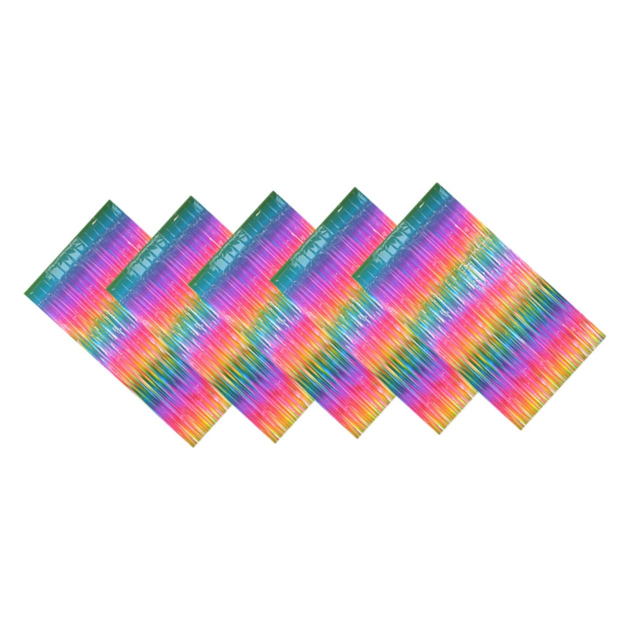 Cortina de lluvia de arcoíris HOODANCOS de oropel brillante y multicolor 5 uds