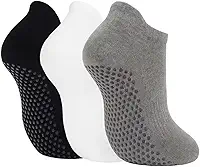 Kit 3 Pares Meias Antiderrapante Feminina masculina Yoga Pilates Hidroginástica Sortida (BR, Numérico, 37, 43, Regular, Sortido)