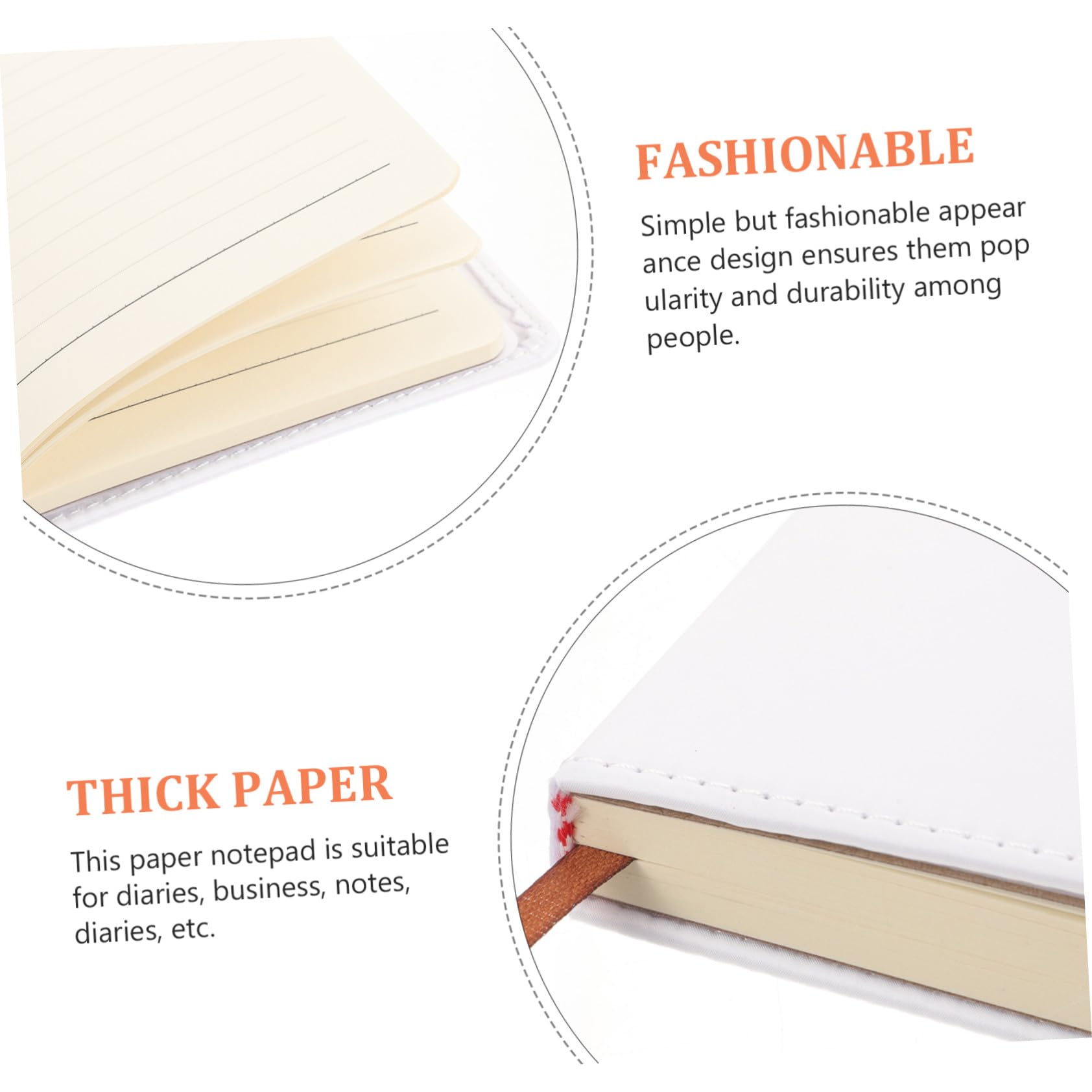 jojofuny 5 Pièces Carnet de Notes Cuir PU Sublimation Couverture Résistante Cahier de Bureau pour Conférence Journal de Planification Pratique