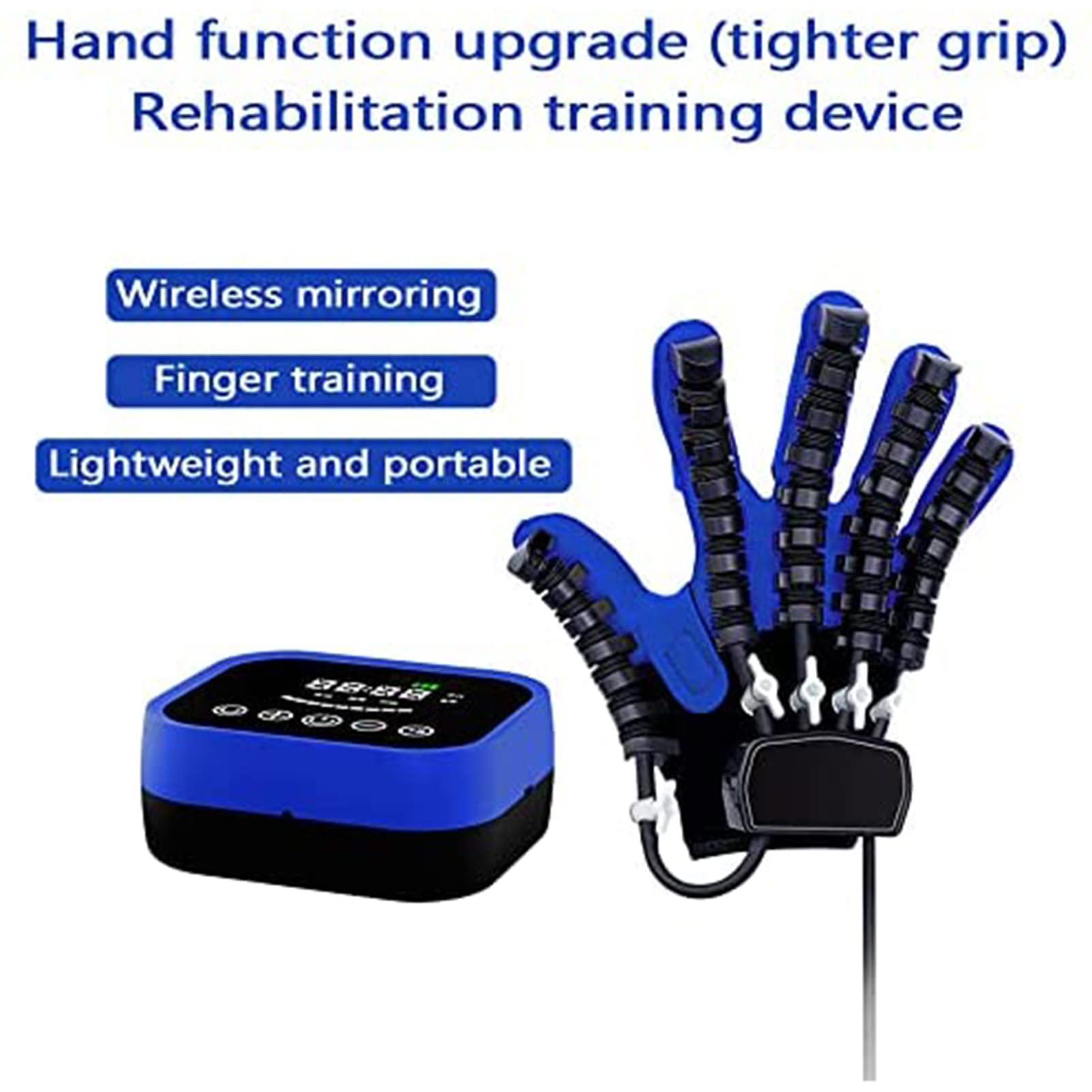 Actualización De Guantes De Robot De Rehabilitación, Guantes De Rehabilitación De Entrenador De Rehabilitación De Función De Dedo Y Mano, para Ejercicio De Recuperación De Dedos, Alivio del Dolor