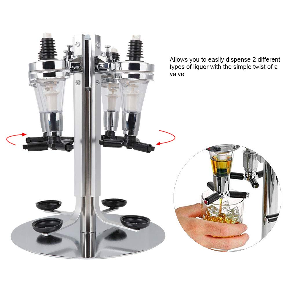 Distributeur de boissons, support rotatif pour 6 bouteilles d'alcool, distributeur de boissons professionnel avec support rotatif, pour la maison, le bar, la fête
