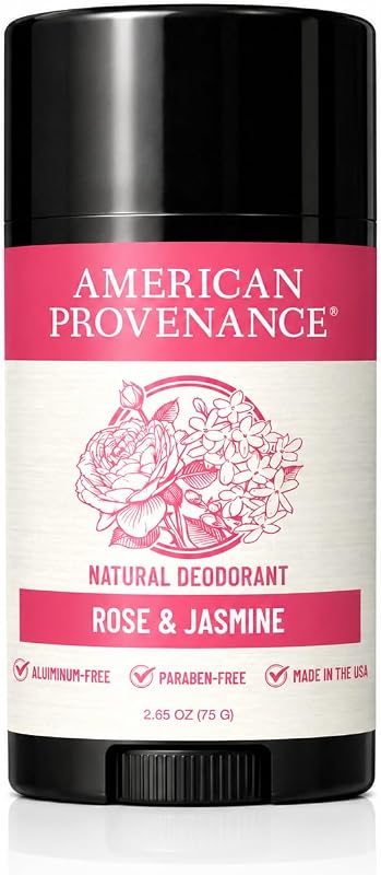 Desodorante natural sem alumínio American Provenance Rose and Jasmine — Pacote com 1