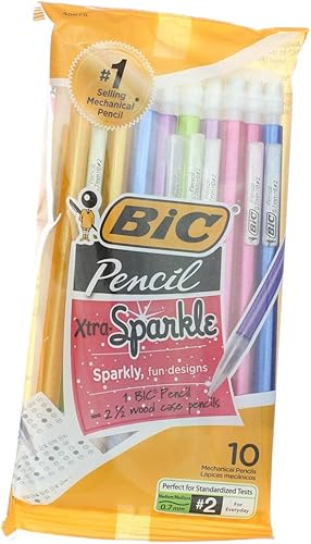 Bic Xtra-Sparkle - Portaminas (tamaño mediano, 0.003 in, varios colores, 10 ea)