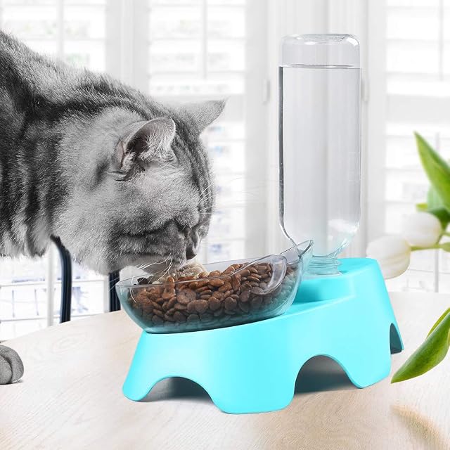 Foto 7 de 7 de MILIFUN Cuencos Dobles para Perros y Gatos, Juego de Cuencos de Agua y Comida para Mascotas