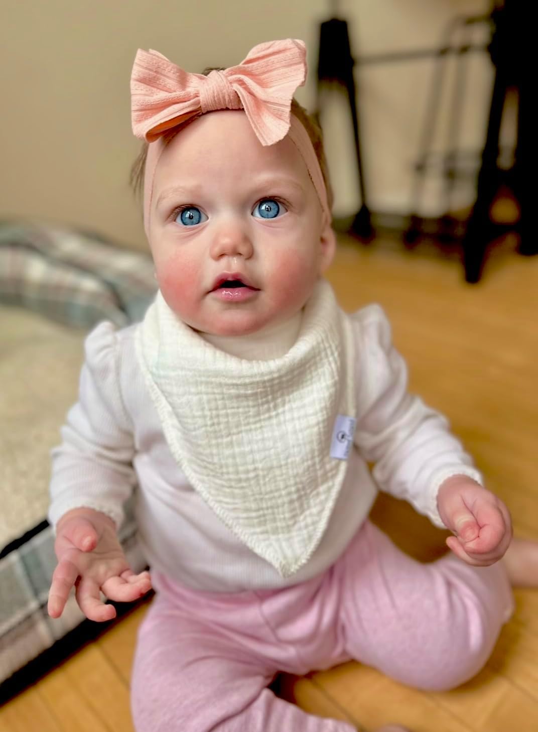 DiaperSquad's 100% Organic Cotton Baby Drool Bibs, Super Absorbent & Adjustable Baby Bibs for Drooling and Teething