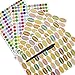 Mudder Waterproof Essential Oils Bottle Stickers Labels Oval-shaped and Round Stickers with Marker Pen, 5 Sheet