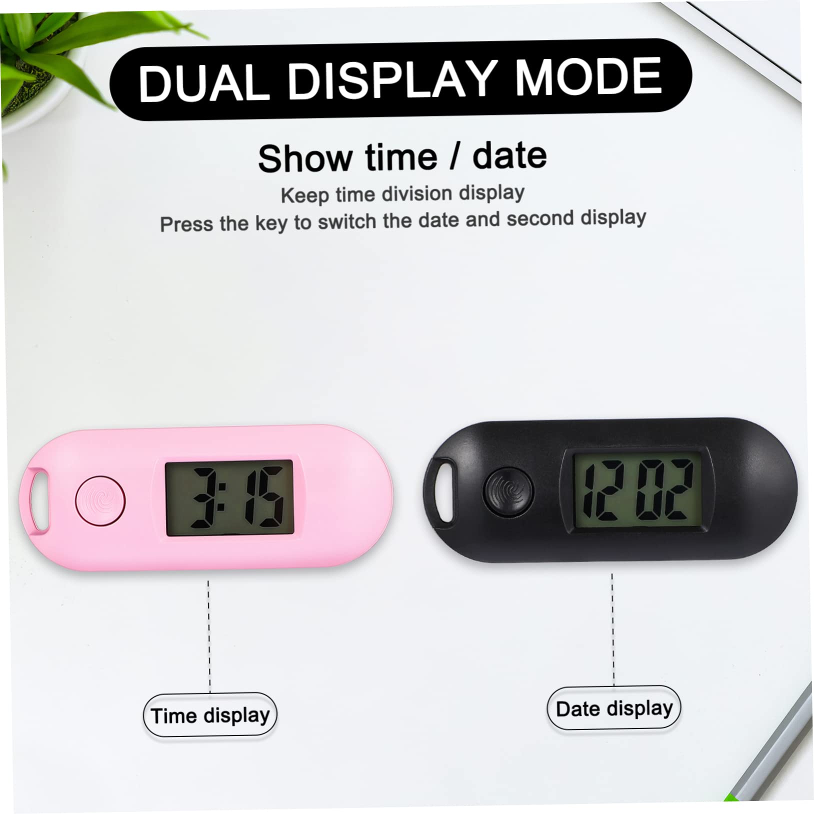 Tofficu Reloj Digital De para Estudiantes Pack De Relojes Electrónicos Silenciosos Verde Azul Negro Rosa Gris para Exámenes Y Piezas X 3