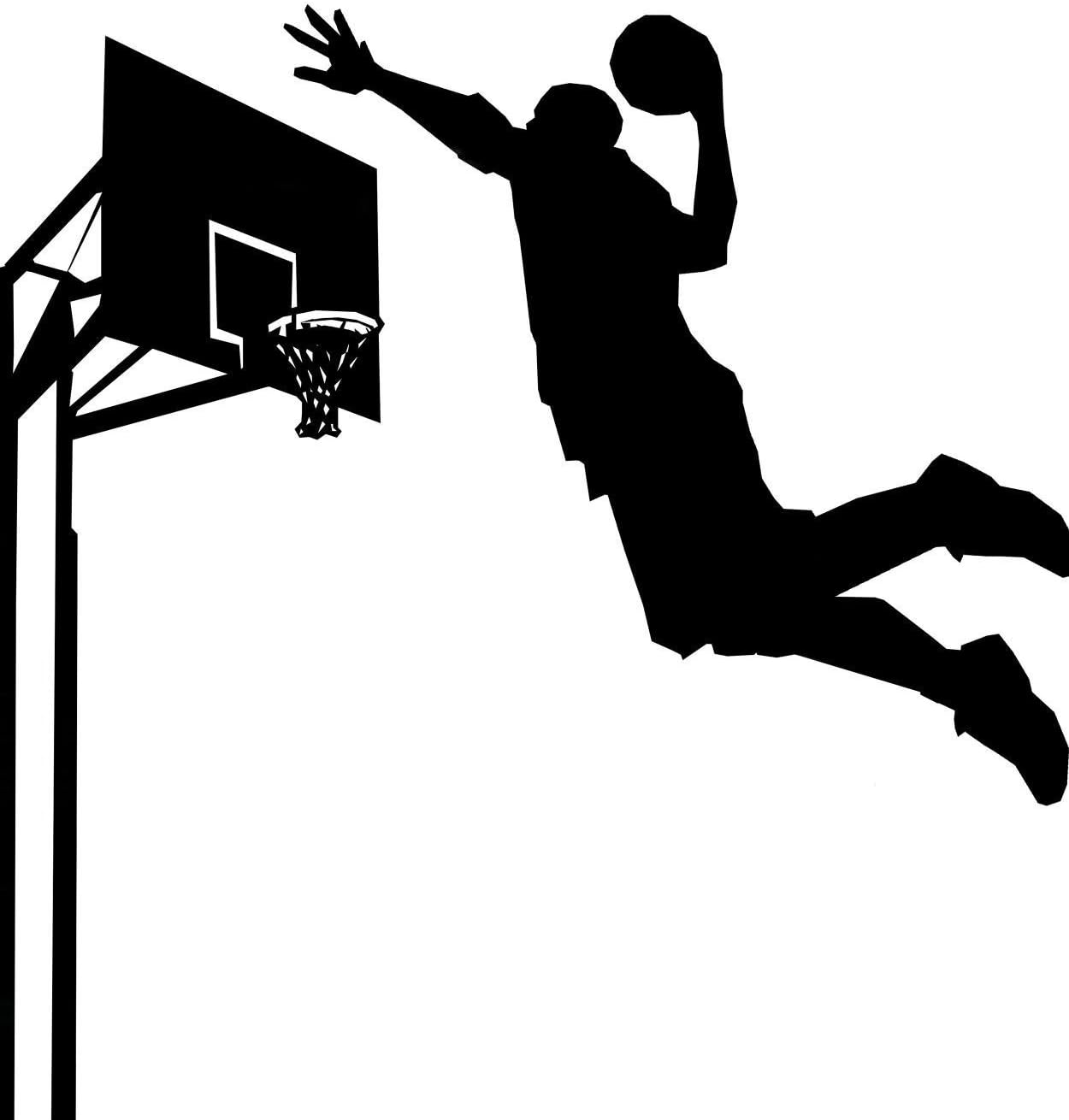 Wallmonkeys WM135629 Basketball Peel and Stick Wall Decals, 36" H x 30" W-Large