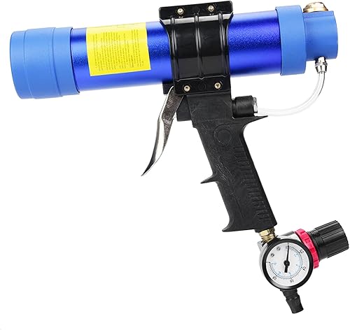 Miniatura 5 de Pistola de calafateo neumática ajustable Set 310ML Air Rubber Guns Blue Glass Glue Herramientas de calafateo