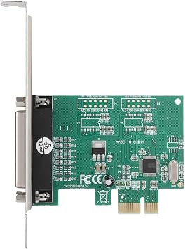 Yctze Low Profile PCIE to Parallel Port DB25 LPT Printer Converter Adapter Card for Desktops and Peripherals