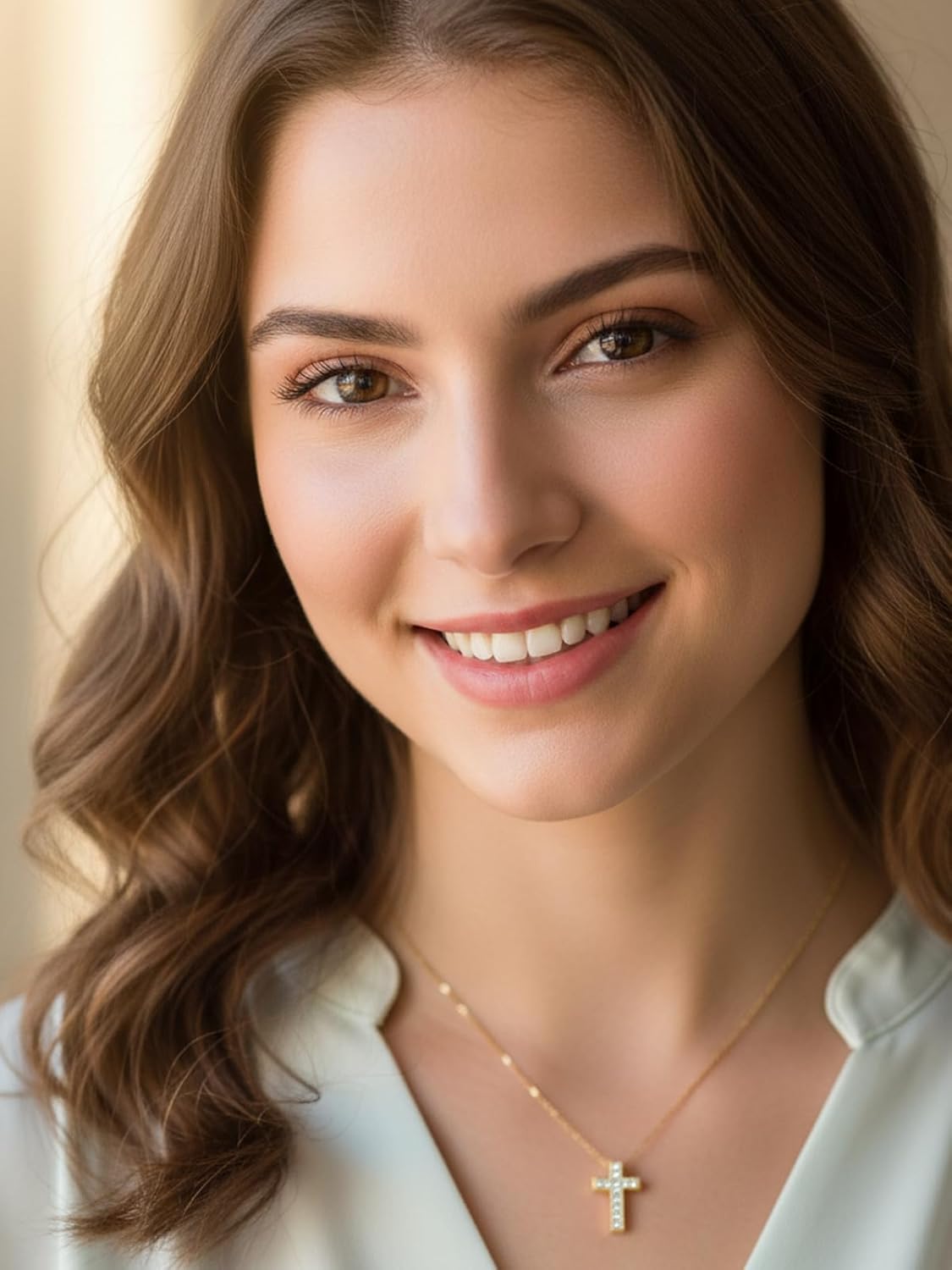 CYW Moissanite Cute Small Pendant Necklace for Women Teen Girls, Authentic Solid 925 Sterling Silver, 16"/18"/20" Chain Adjustable, Birthday Valentines Christmas Ideal Gift - Image 2