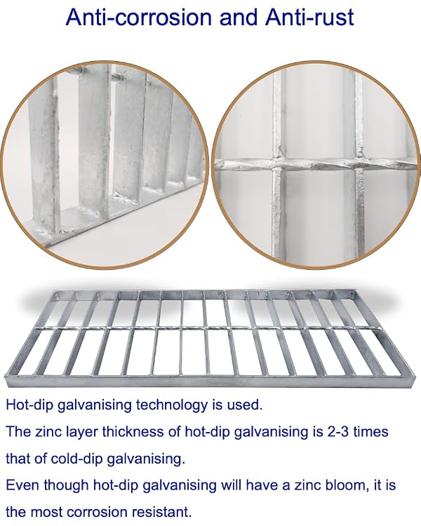 DUUMUUT Galvanized Steel Drain Grate, Driveway Channel Cover 20x8 in by DuuMuut - Used condition - Image 5
