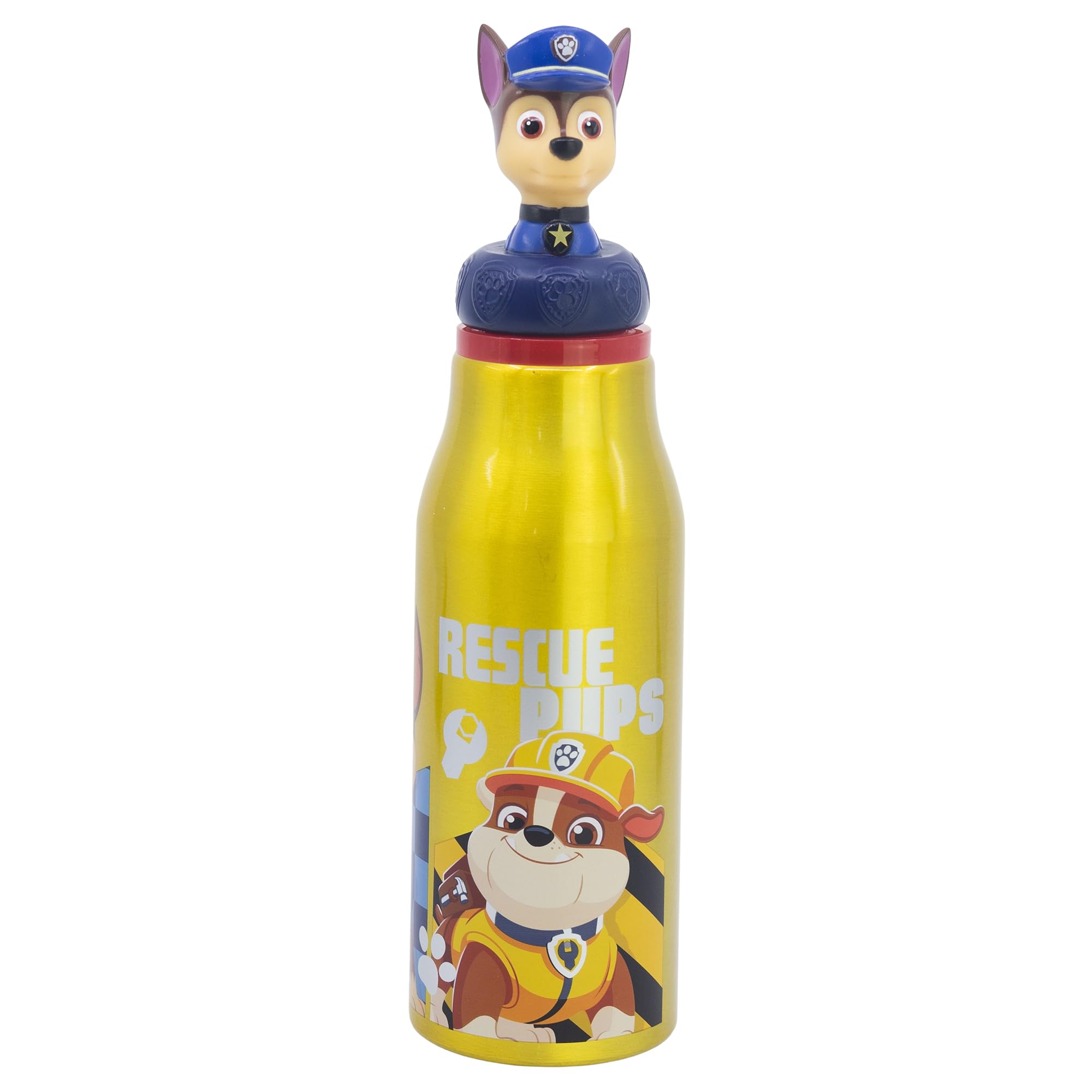 ALUMINUM BOTTLE WITH 3D FIGURINE 690 ML PAW PATROL BOY RESCUE PUPS