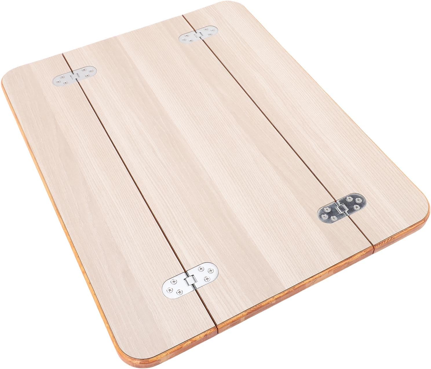 Pomya Universal RV Table Top, Solid Wood Pontoon Boat RV Table Top Foldable, Boat Marine Tabletop for Yacht Ship (White (595x480mm/23.43x18.9in))