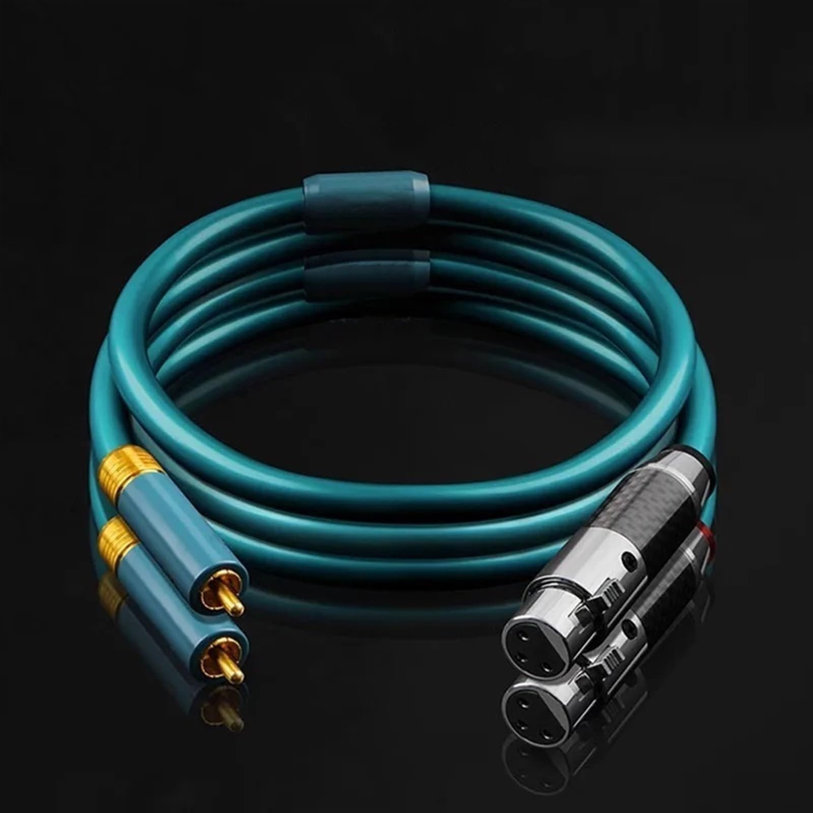 8N Silver-plated Single Crystal CopperBalance Line Lotus Signal To Cannon Audio Cable(5 Meters)