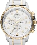 Fossil Men's Dean Quartz Stainless Steel Chronograph Watch, Color: Gold/Silver (Model: FS4795IE)
