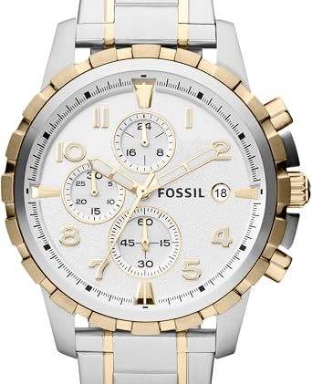 Fossil Men's Watch, Dean Quartz Stainless Steel Chronograph Watch for Men