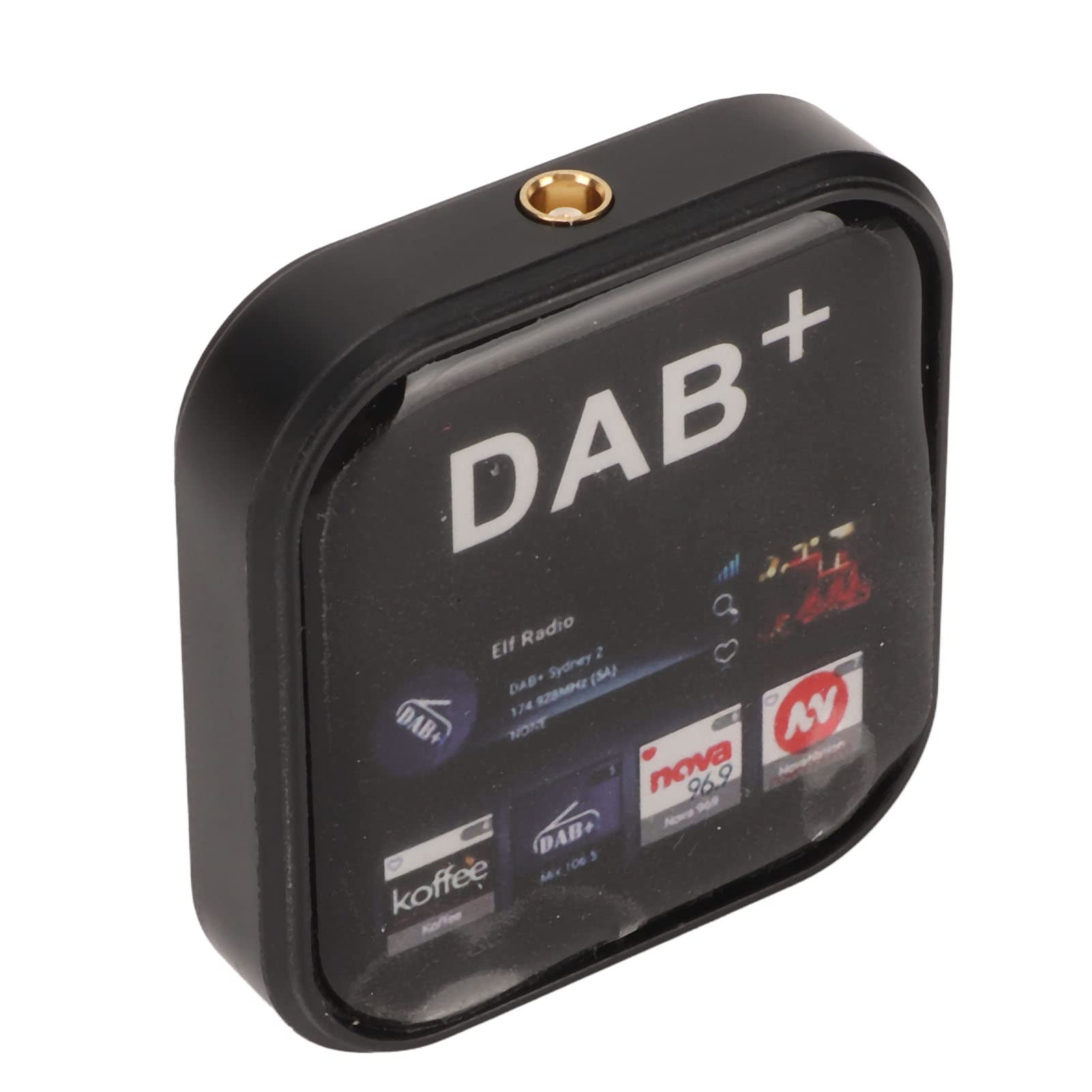 Adaptateur de Récepteur Radio Numérique DAB+ Portable, Alimenté par USB avec Antenne, Compatible pour Smartphones et Tablettes Android