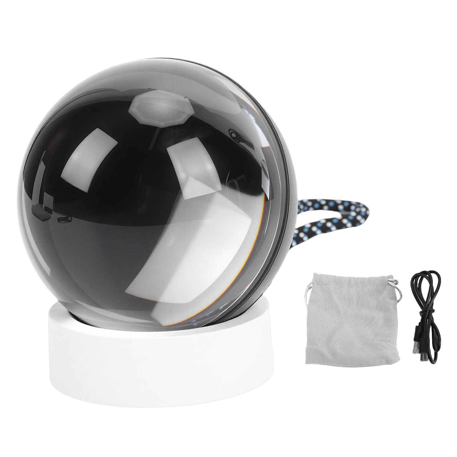 Bewinner Lampada Memory Sphere Sfera di Cristallo 3D da 2,76 Pollici, Lettore Video Caricabile per Foto e Musica con Memoria da 4 GB, Luce Notturna a LED Unica Regalo di Compleanno per Famiglia e