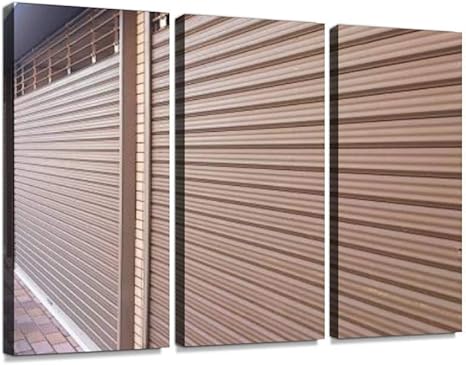 Amazon Co Jp シャッター ガレージ 車庫 車 自動車 住宅 物置 防犯 閉める 住居 必需品 生活 家族 月極 駐車場 駐車 スペース 駐車スペースポスター パネル 現代壁の絵 壁掛け 部屋飾り 背景絵画 壁アート 完成品 3枚セット すぐ飾る ホーム キッチン