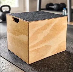 Caixa De Salto Jumper Box 253 Madeira Fitness/Treino Academia 45x40x35cm