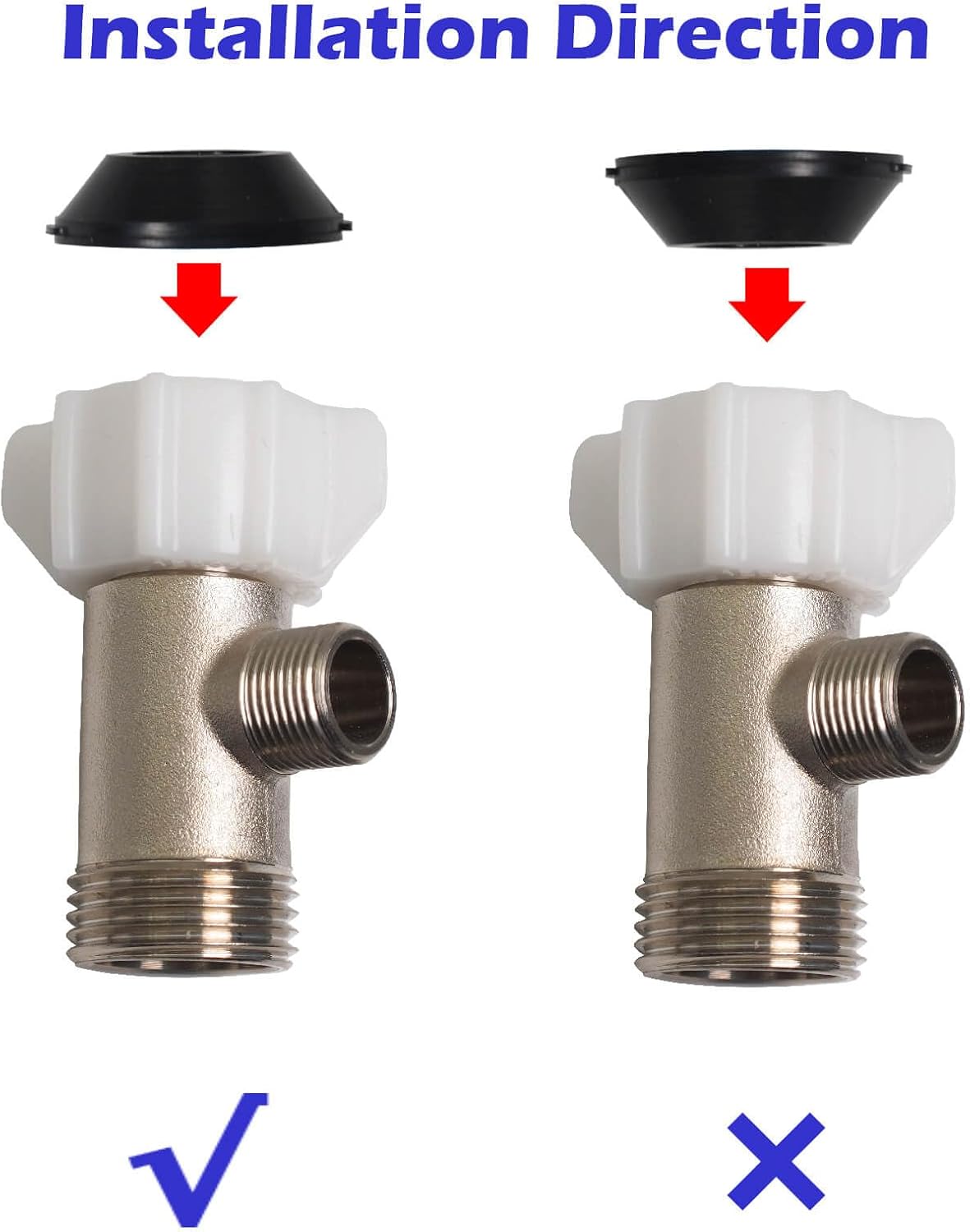 Bidet T Adapter - T Valve Adapter or Tee Connector, Made of Brass (7/8" x 7/8" x 3/8") Thread Code 15/16"-14UNS, Thread Branch 9/16"