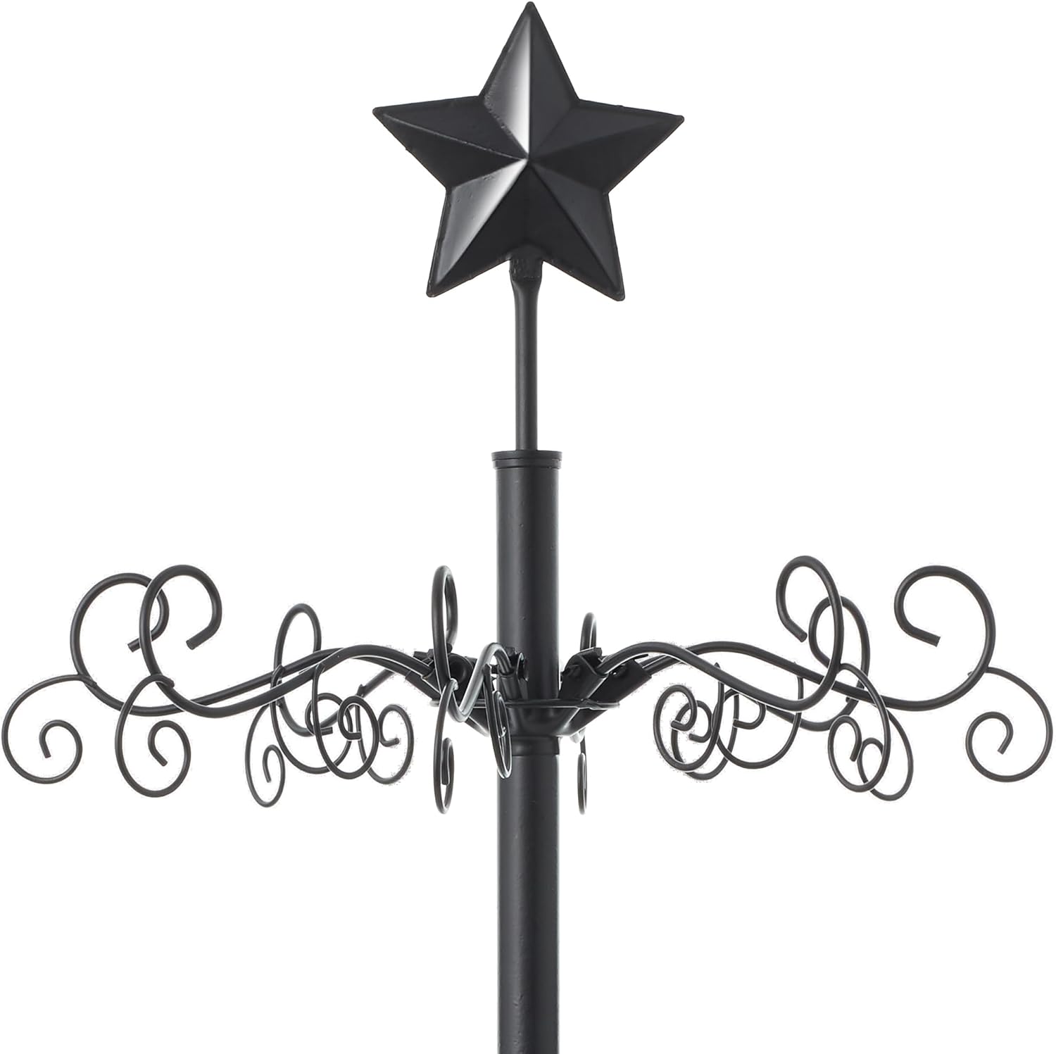 Casafield Ornament Display Christmas Tree with Stand - 3' Black Wrought Iron Ornament Holder