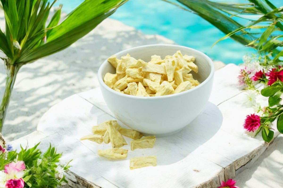 Müsli Mühle gefriergetrocknete Bio Ananas Stücke – Trockenobst – 1000g | Für Müsli, Toppings, als Backzutat & Snack – exotischer Geschmack & Süße – reich an Nährstoffen & Vitamin C – Trockenfrüchte