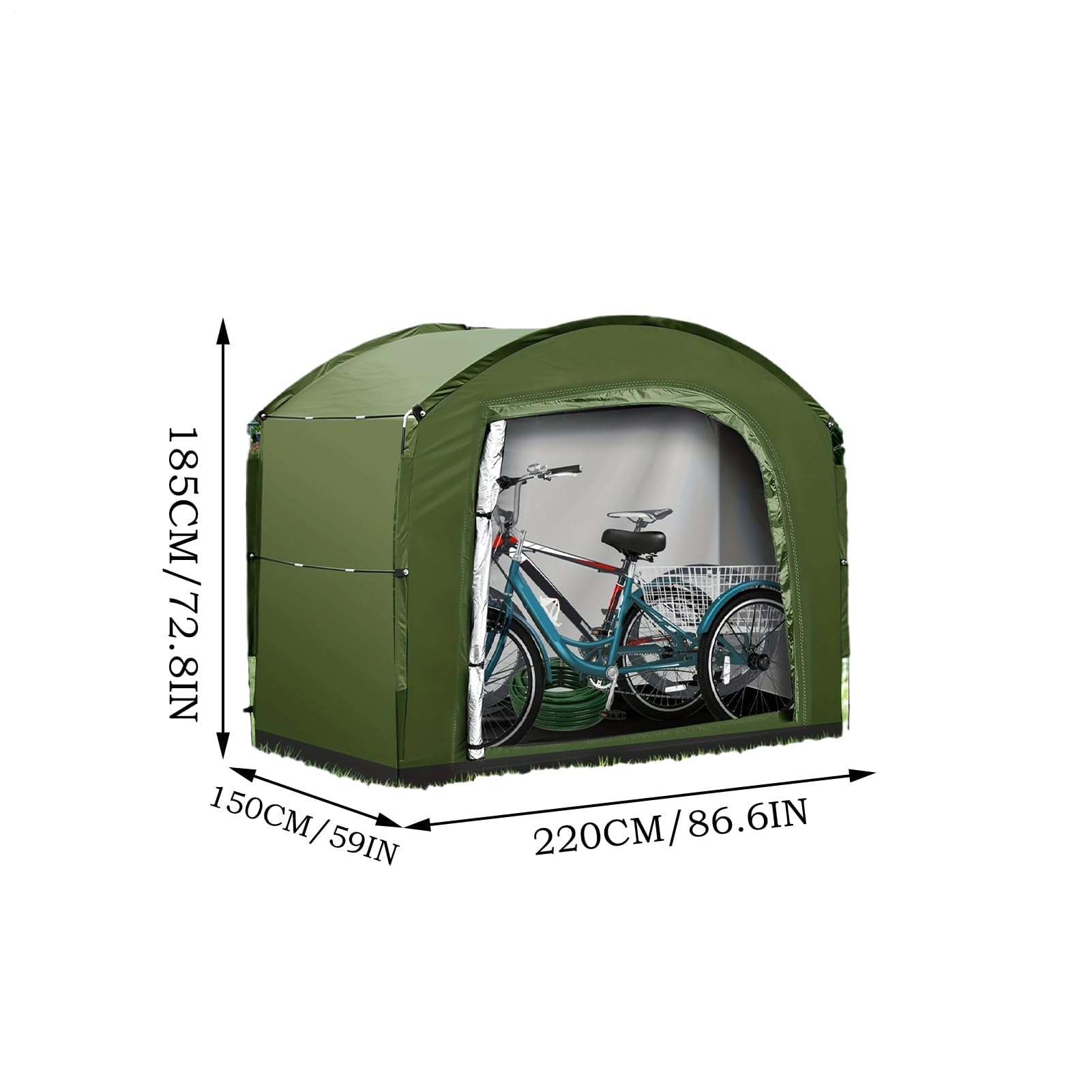 Tenda per bicicletta, in tessuto Oxford, organizer per bicicletta, traspirante, accessorio per attrezzatura da campeggio, piscina, moto, tosaerba