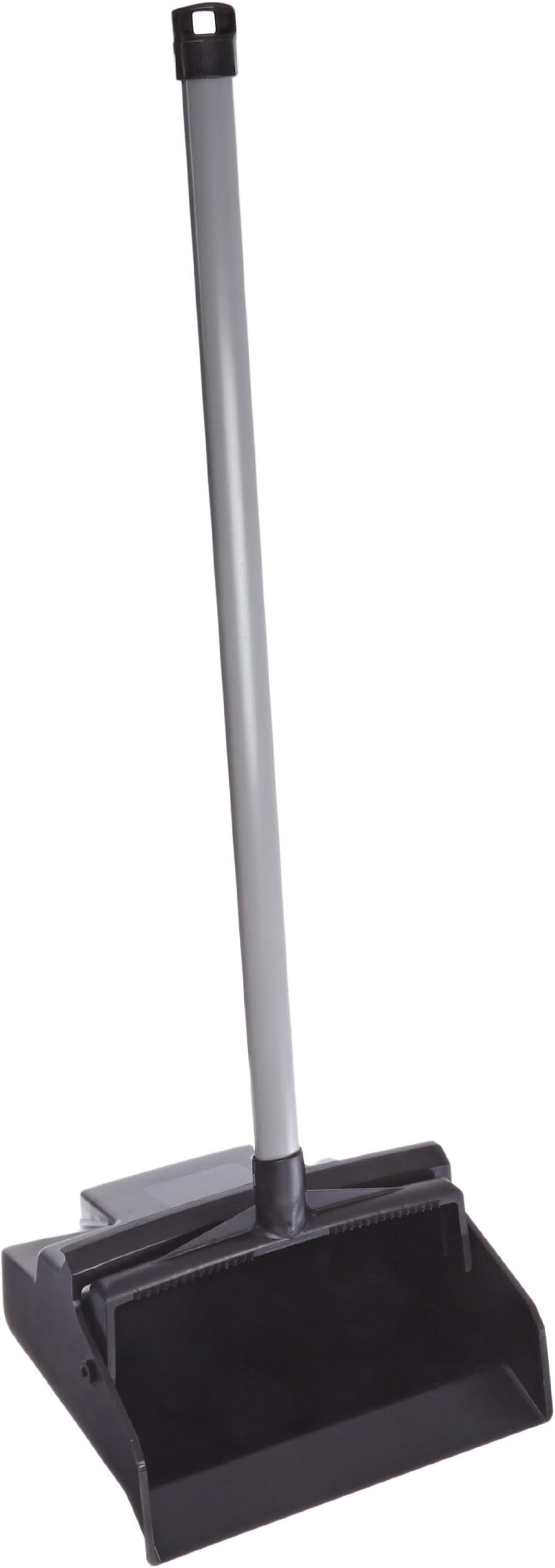 Impact 2600I LobbyMaster Plastic Lobby Dust Pan with Gray PVC Handle, 11" Length x 12" Width x 37" Height, Black