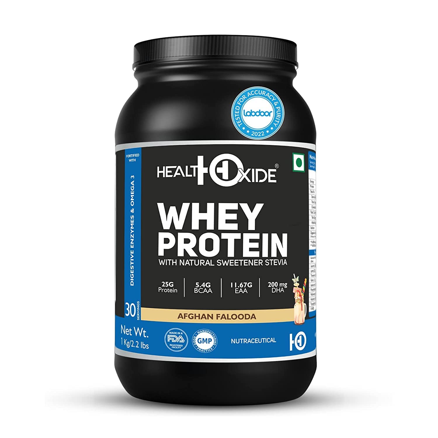 Healthoxide 100% Whey 1 kg /2.2 lbs, Whey Protein Concentrate, 25g Protein, 5.4g BCAA, 1.6g EAA,200mg DHA- 30 Servings (Afghan Falooda) (B0B8S4ZCD2) Amazon Price History, Amazon Price Tracker