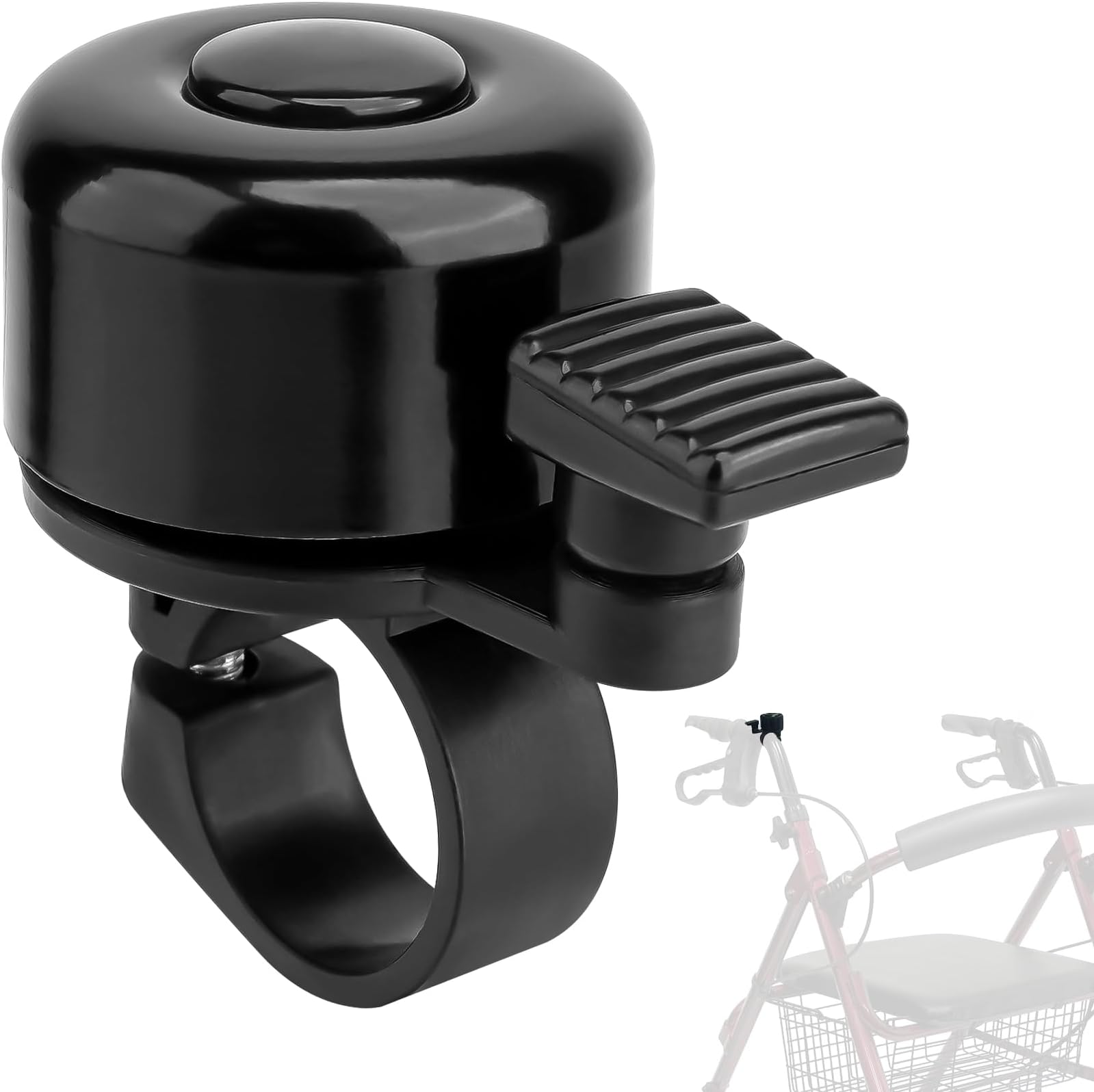 1PCS Bike Bell Aluminum Loud Crisp Bell Accessories Easy Installation for Rolling Walkers