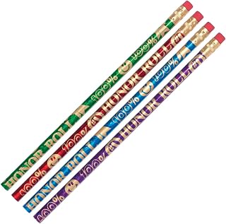 Anderson's, Smiley Faces Honor Roll Pencils, Set of 100, School Pencils, Student Awards, Recognition