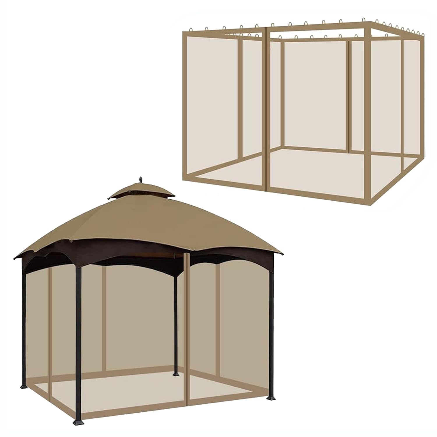 Moustiquaire de Remplacement Universelle pour Gazebo