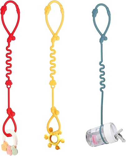 Miniatura 15 de Correas de juguete para bebé, correas de juguete de silicona para cochecito, correas de seguridad de juguete para juguete, correas para taza con