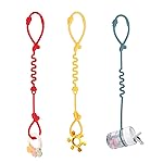 Toy Straps for Baby, Silicone Toy Straps for Stroller, Toy Safety Straps for Baby Toy, Sippy Cup Straps, Adjustable Toy Holder for Stroller, High Chair - BPA Free (Red Yellow Blue)