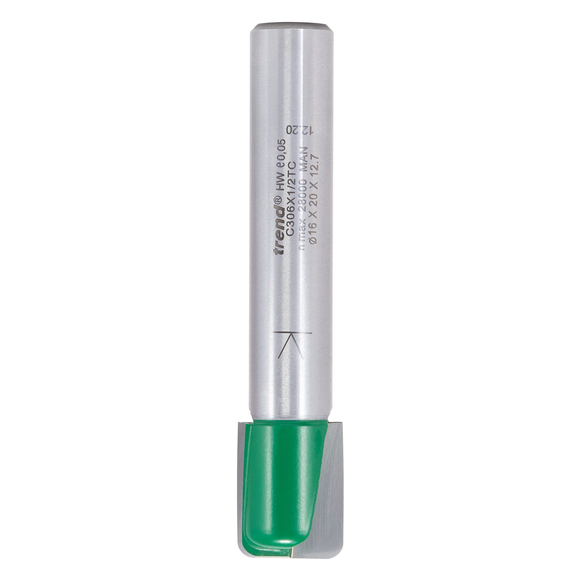 Trend Frez rowków odpływowych prosty TCT 1/2" 2,5 mm 20 mm | Do czystych równych rowków odpływowych w drewnie; trwałe ostrze TCT. C306X1/2TC