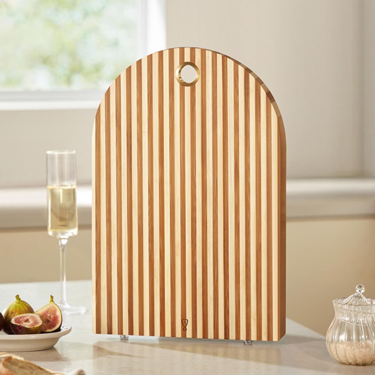 Tabla de Cortar de Madera Pequeña, Antideslizante, para Cocina