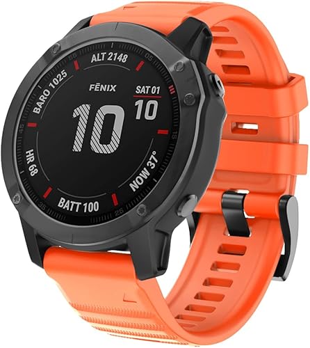 Miniatura 9 de ISABAKE Correa de reloj para Garmin Fenix 6X6X Pro, ajuste rápido de 1.024in, compatible con Fenix 6X6X Pro Fenix 5X5X Plus Fenix 33 HR (amarillo)