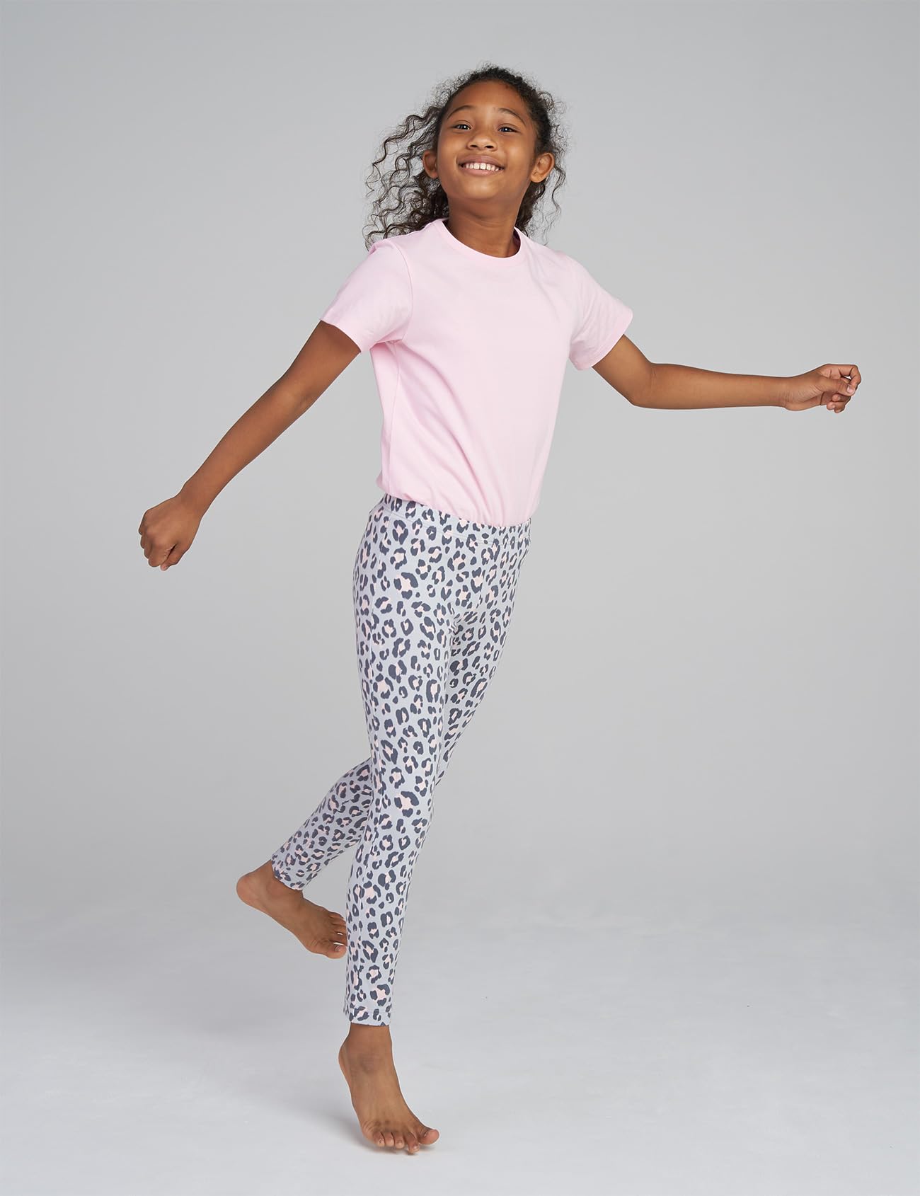 LAPASA Leggings Deportivos Niña – Pack de 4 Leggings Largos y Piratas (7/8) de Algodón Elástico, Pantalones Cómodos para 4-13 Años G11/G19