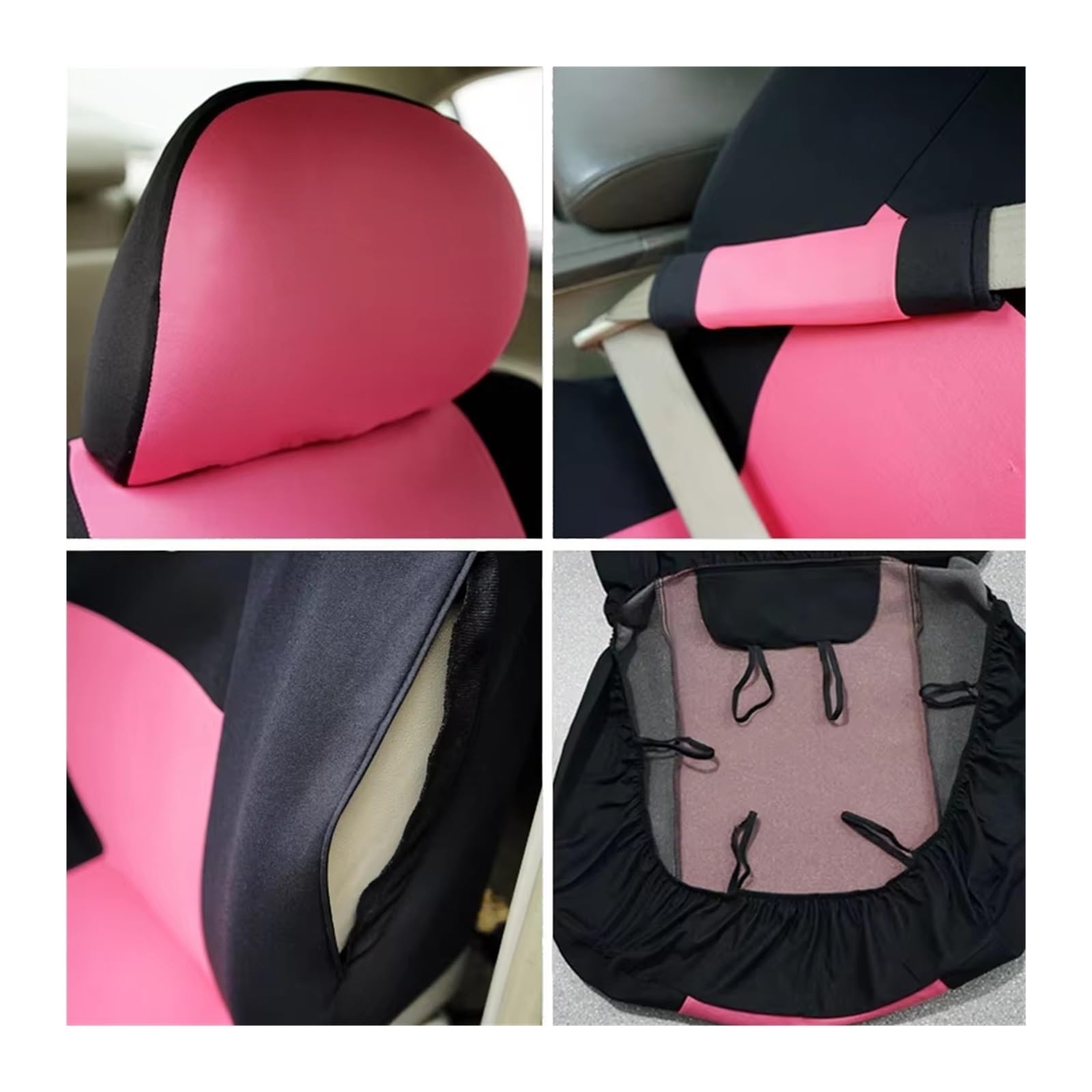 Coprisedile Auto Set Di Coprisedili Universali Per Auto Con Coprivolante, 2 Protezioni Per Le Spalle, Sedile Posteriore Divisibile Coprisedili(Purple)
