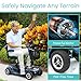 Vive 4 Wheel Mobility Scooter - Electric Powered Wheelchair Device - Compact Heavy Duty Mobile for Travel, Adults, Elderly - Long Range Power Extended Battery with Charger & Basket